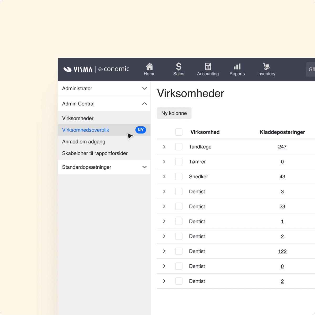 Overblik med Admin Central