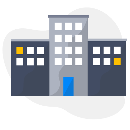 En illustration af en stor bygning