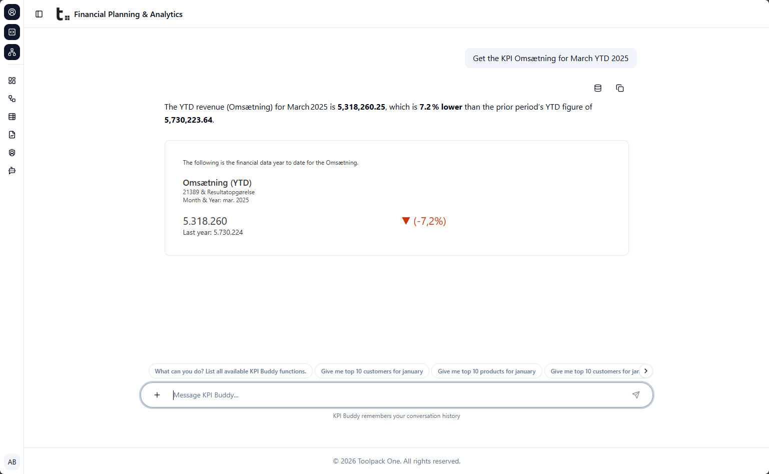 Et screenshot af Toolpacks system