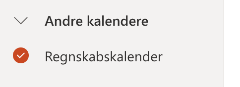 Et screenshot af indstillinger til at tilføje en kalender i Outlook Kalender