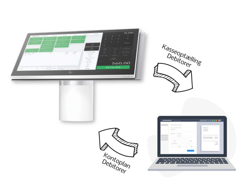 App screenshot: ajour kassesystem