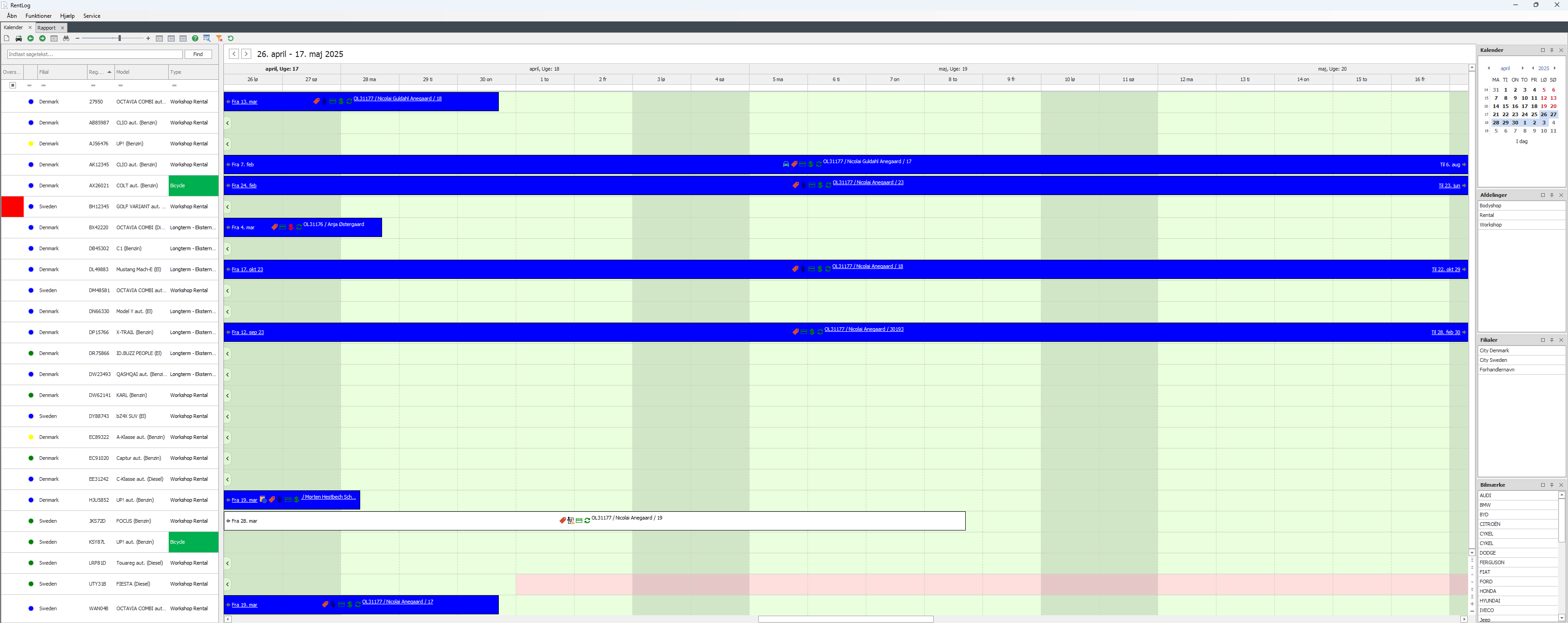 App screenshot: RentLog