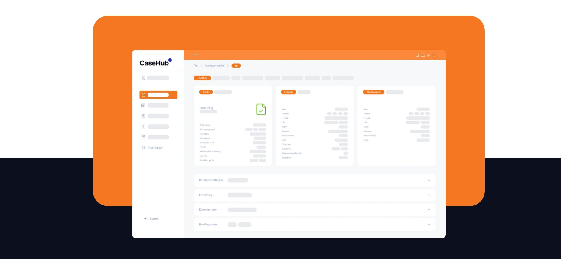 App screenshot: CaseHub