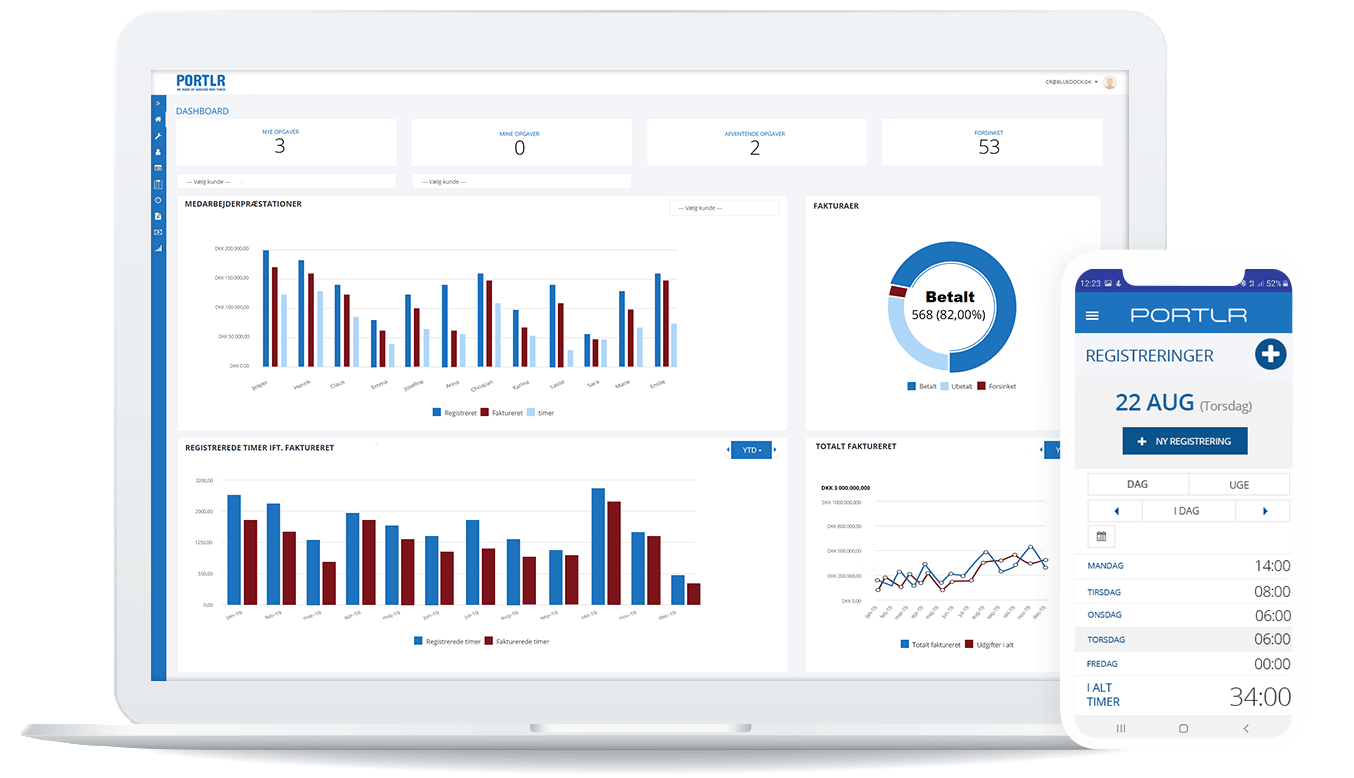App screenshot: Portlr