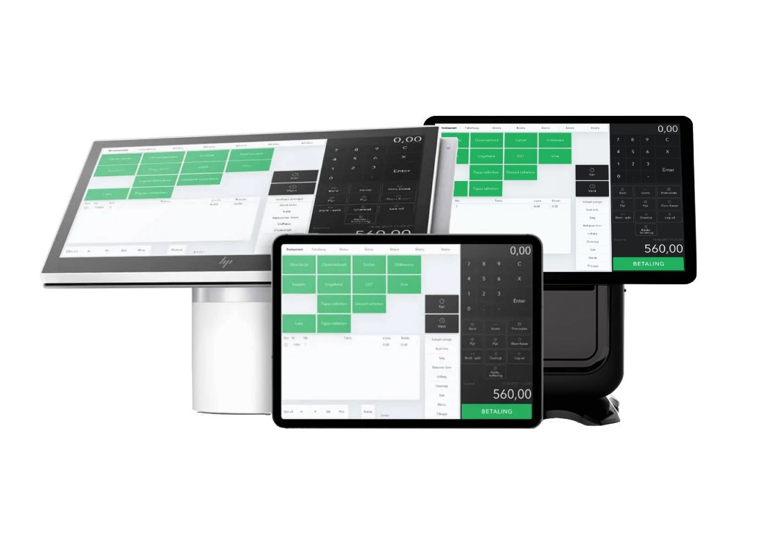 App screenshot: ajour kassesystem