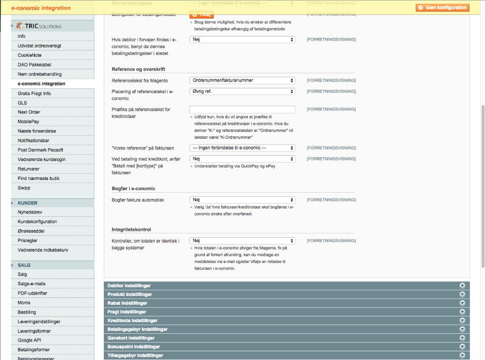 App screenshot: Magento