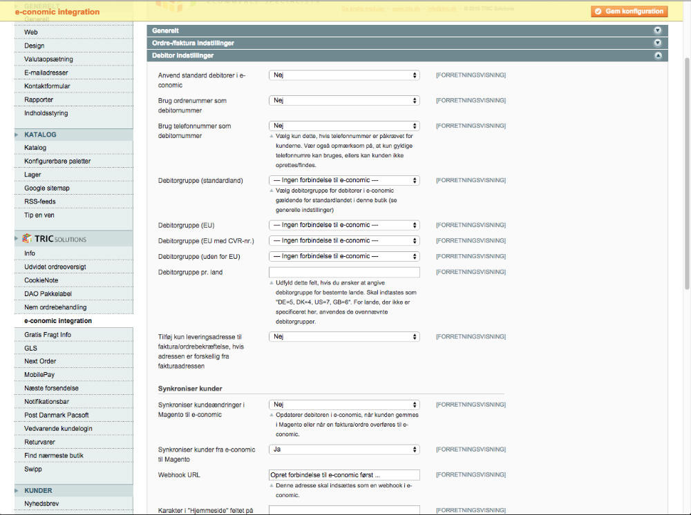 App screenshot: Magento