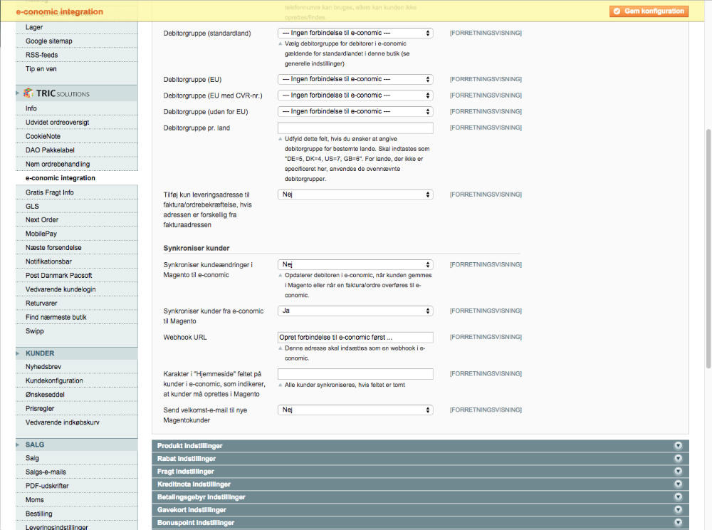 App screenshot: Magento
