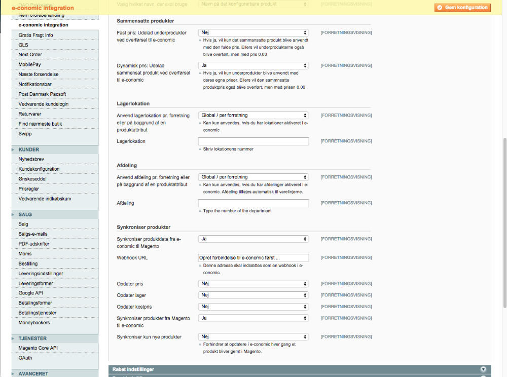 App screenshot: Magento