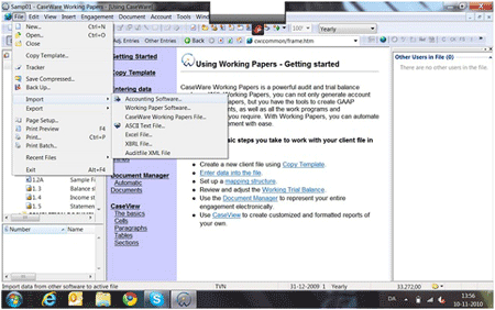 Illustration af arbejdsgange i CaseWare revisionsprogram