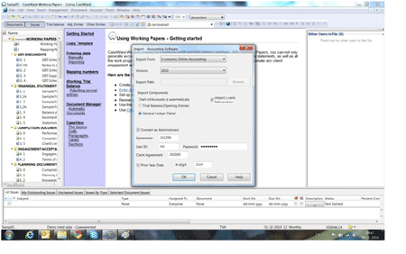 Demonstration af funktioner i revisionsprogram