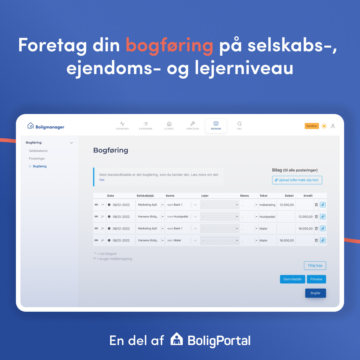 App screenshot: Boligmanager