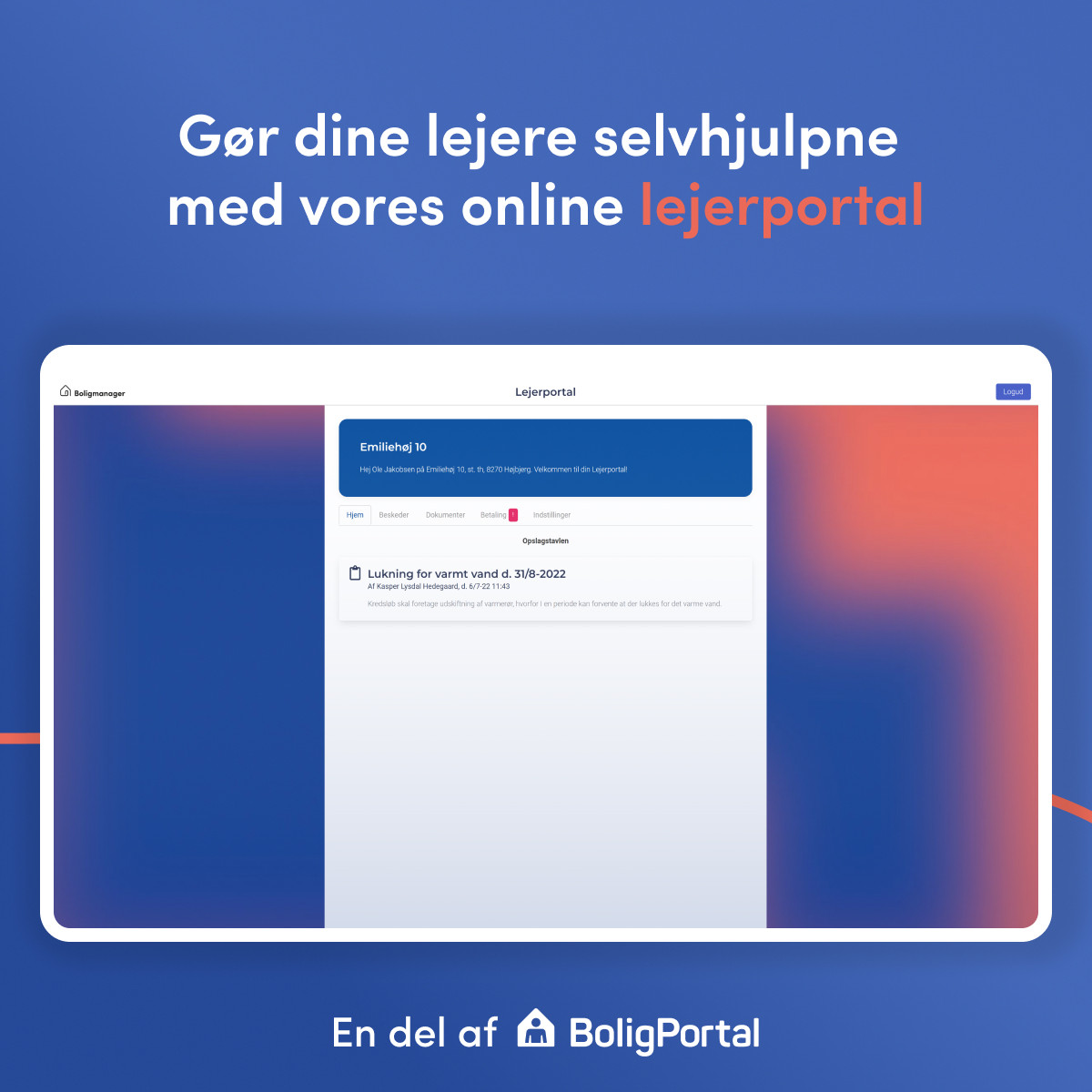 App screenshot: Boligmanager