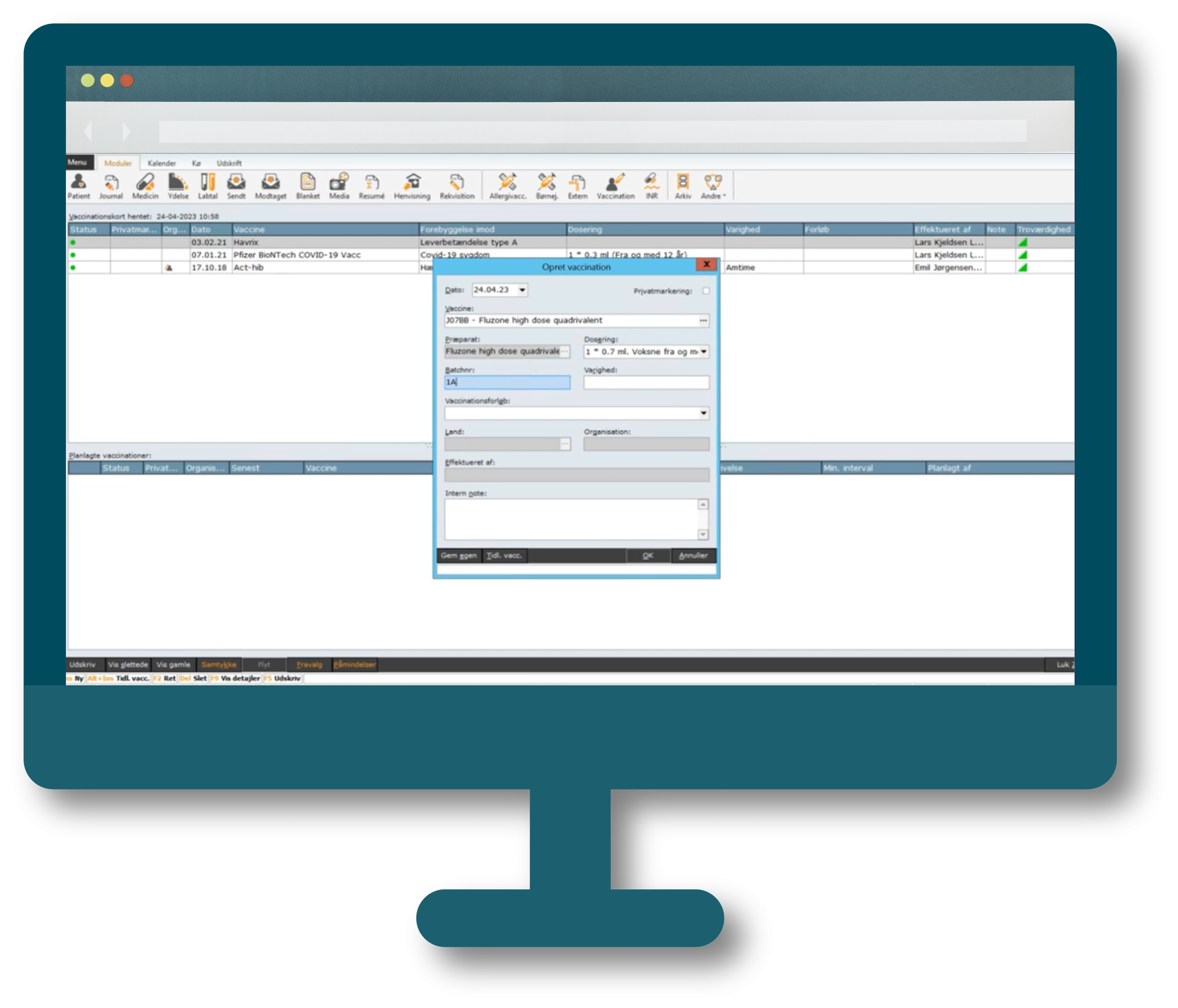 App screenshot: Clinea