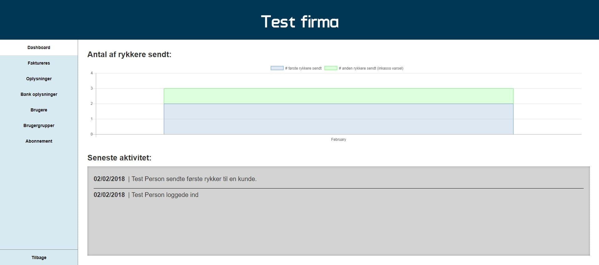 App screenshot: Hutrack Inddrivelsesportal