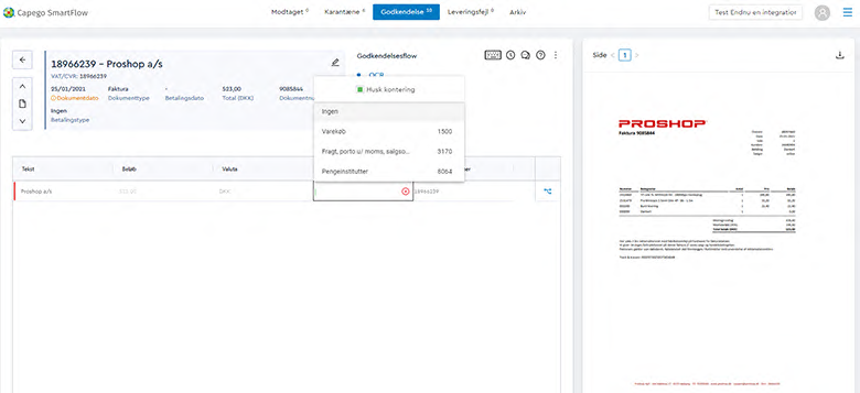 App screenshot: Capego SmartFlow