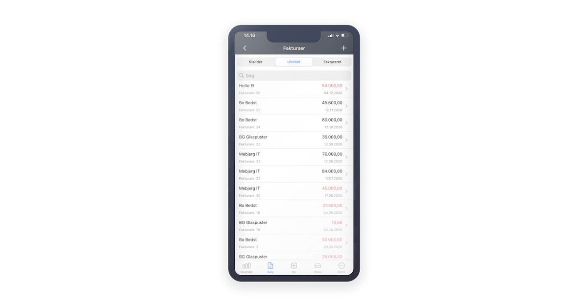 App screenshot: e-conomic (iOS)