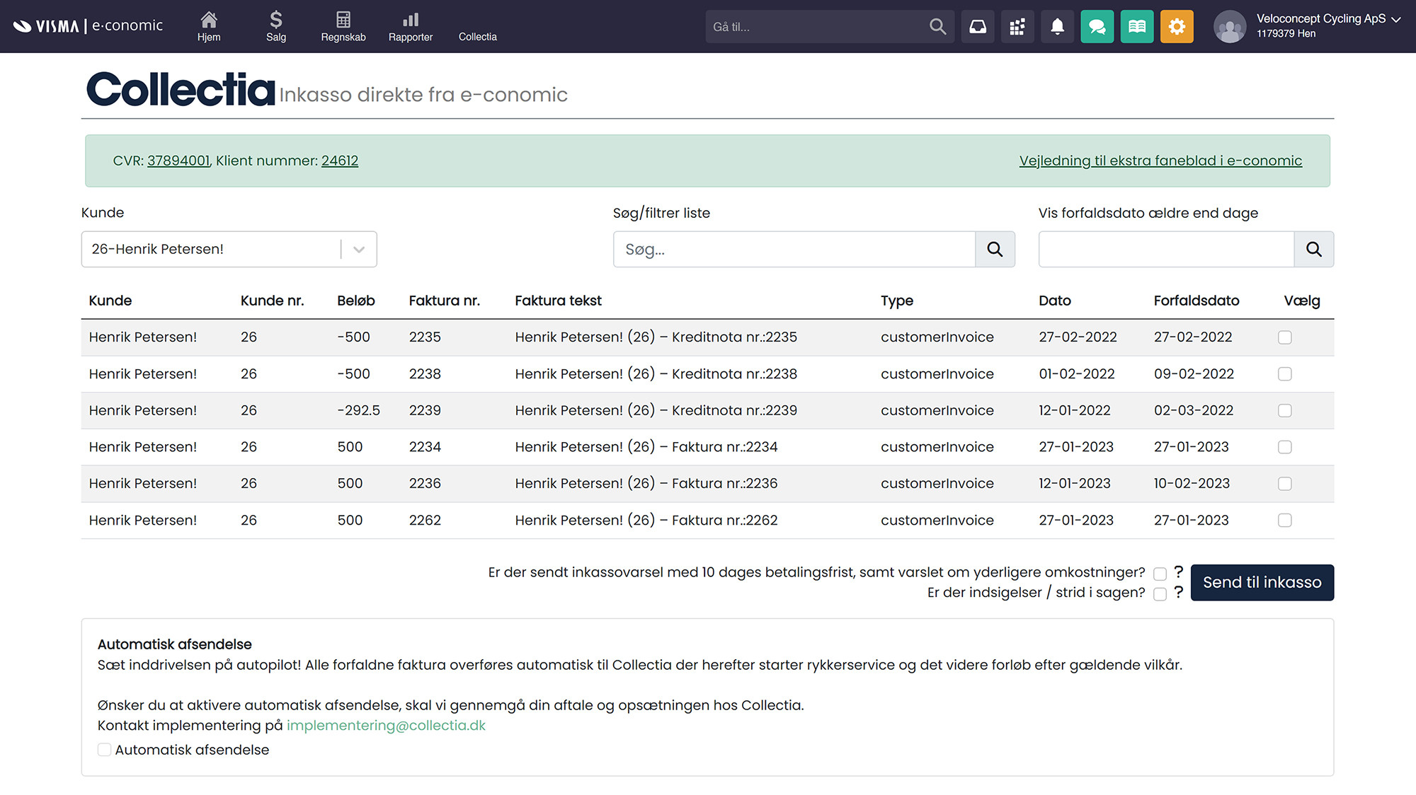 App screenshot: Collectia