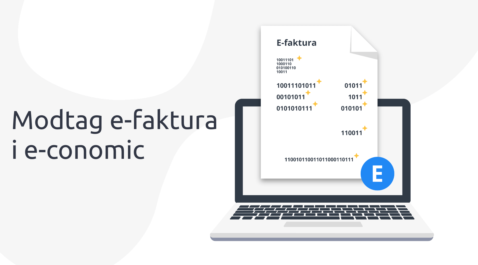 App screenshot: Modtag e-fakturaer