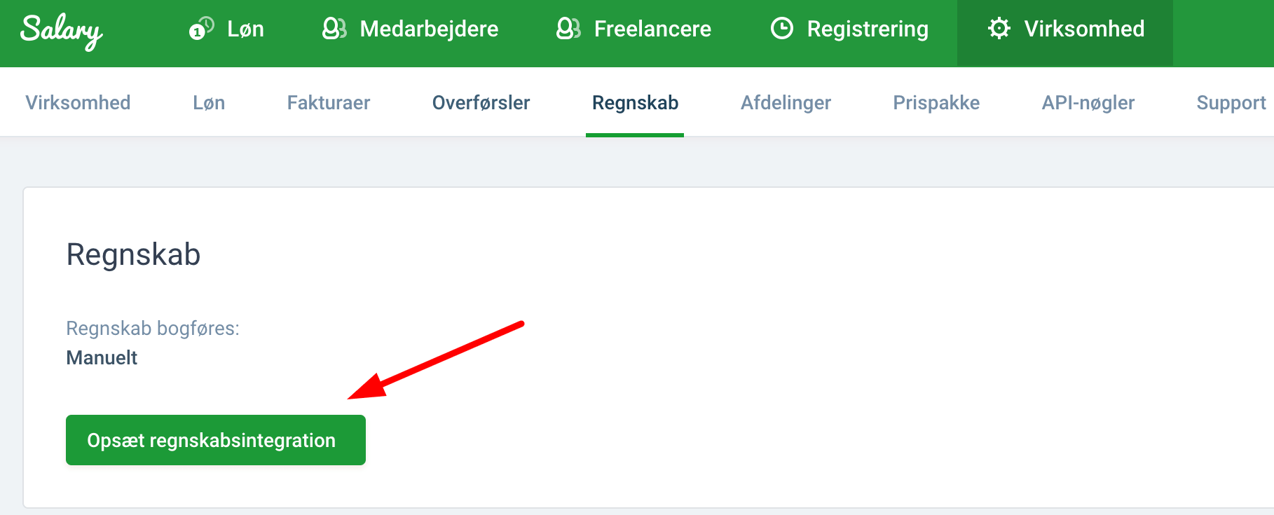 App screenshot: Salary lønsystem