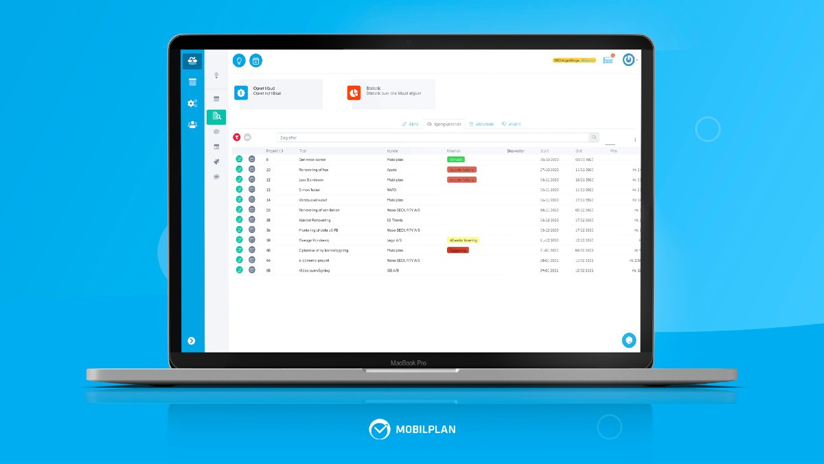 App screenshot: Mobilplan