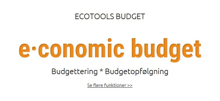 App screenshot: ecoTools Budget