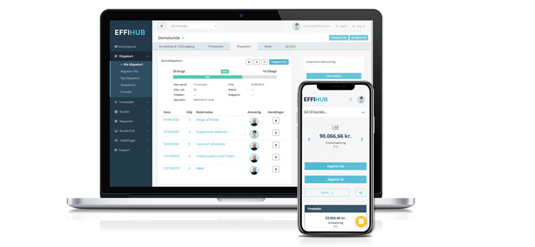 App screenshot: Effihub