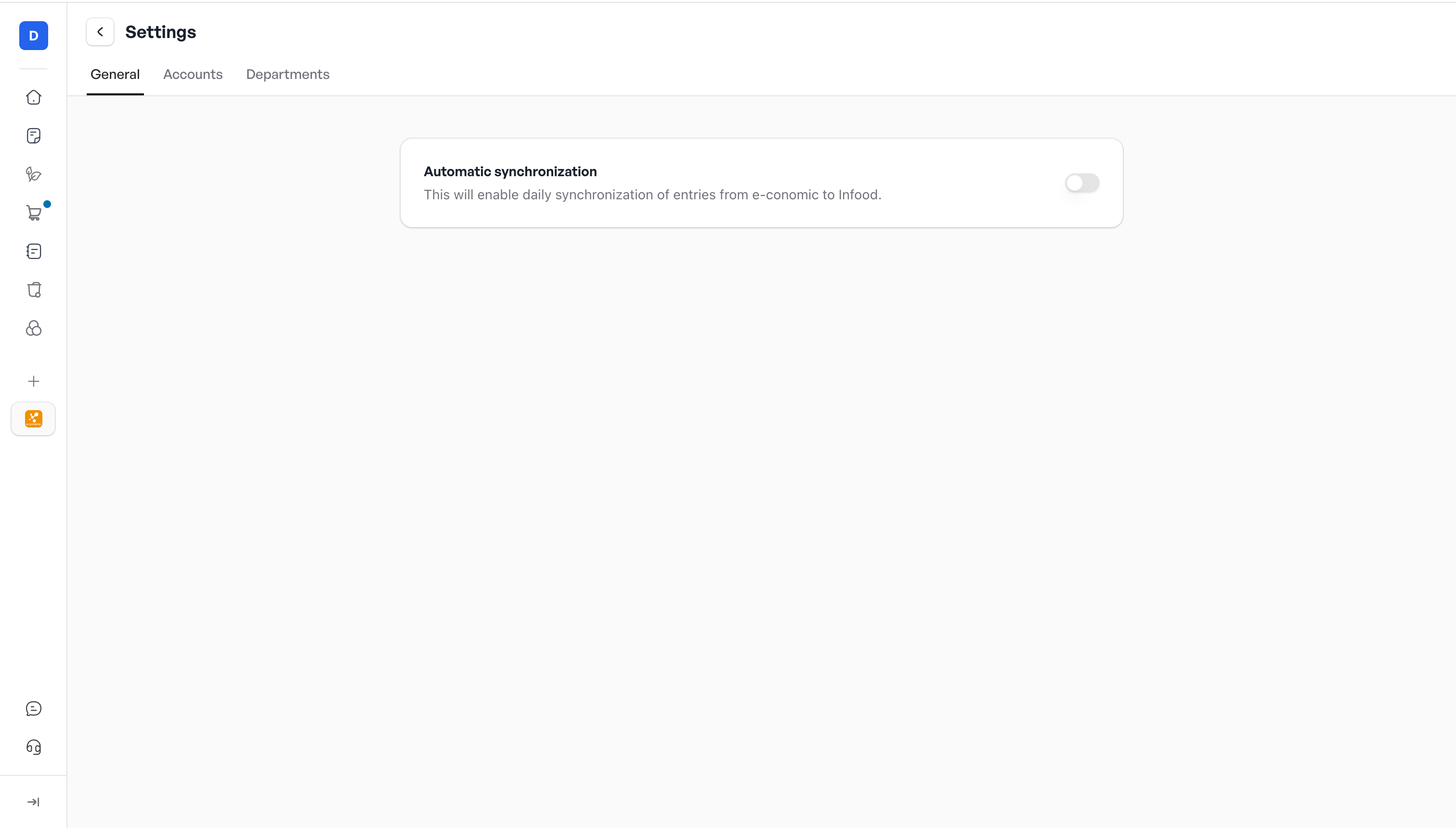 App screenshot: eSmiley Infood