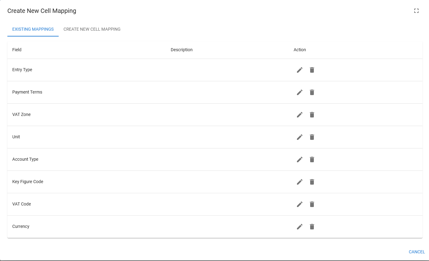 App screenshot: Excel til e-conomic
