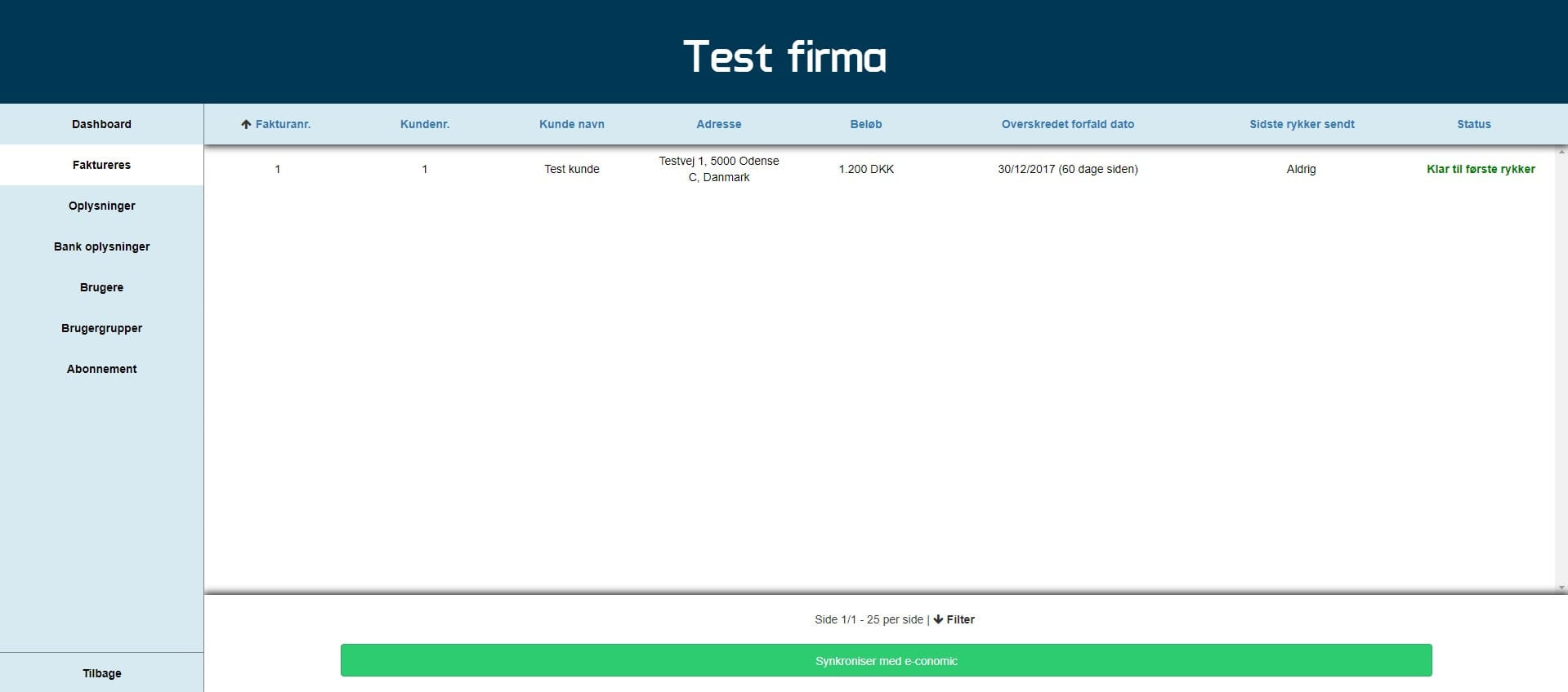 App screenshot: Hutrack Inddrivelsesportal