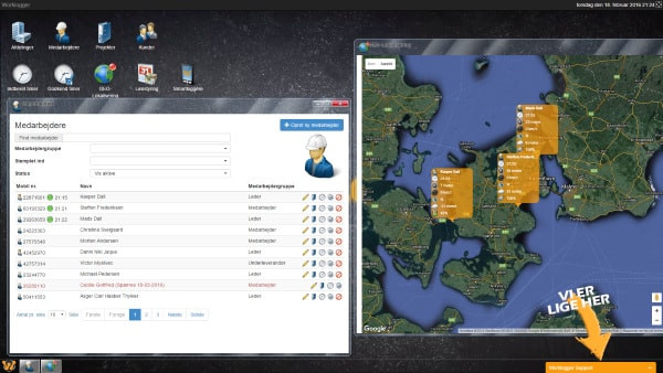 App screenshot: Worklogger