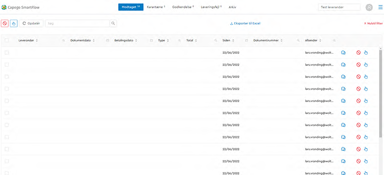 App screenshot: Capego SmartFlow