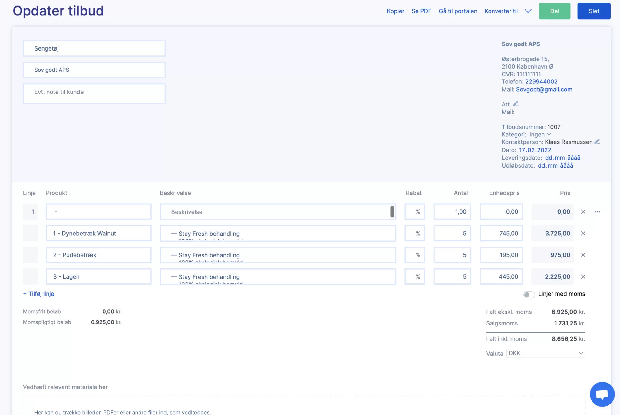 App screenshot: Orderstep