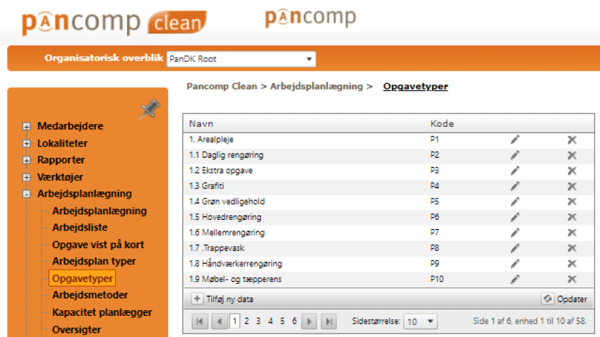 App screenshot: Pancomp Clean