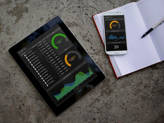 Illustration af at dit salgs-team kan få salgstal på tablet og mobil.