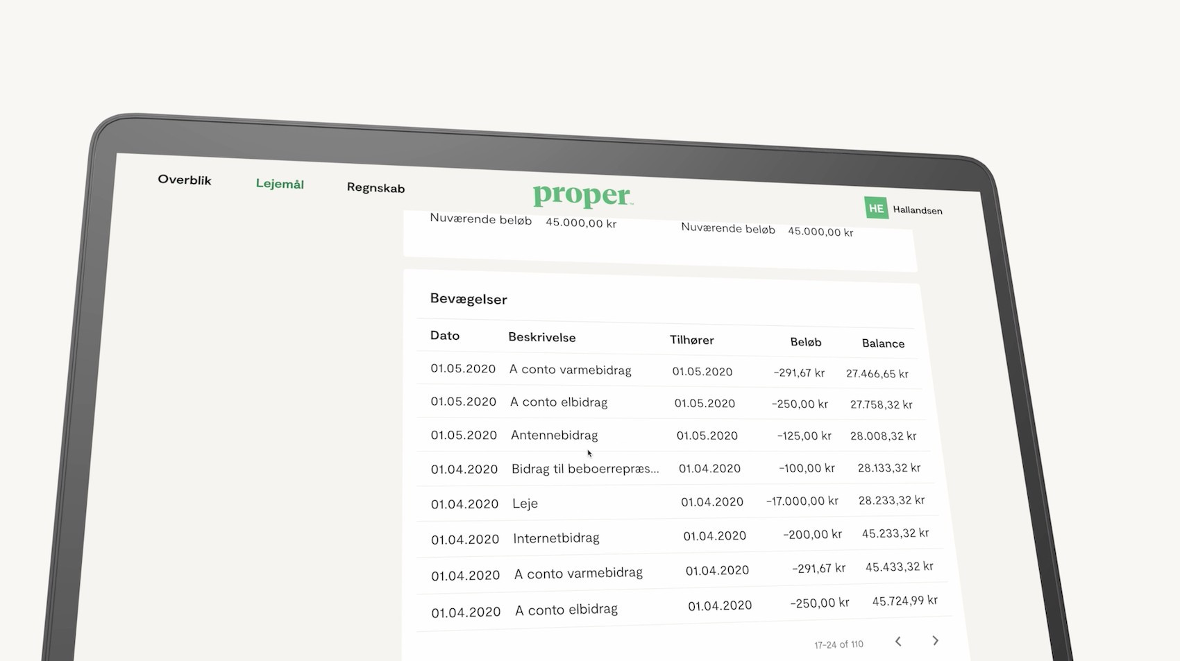 App screenshot: Proper