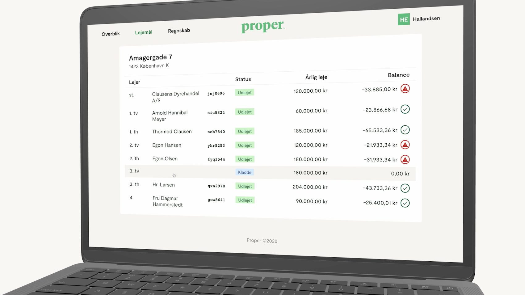 App screenshot: Proper