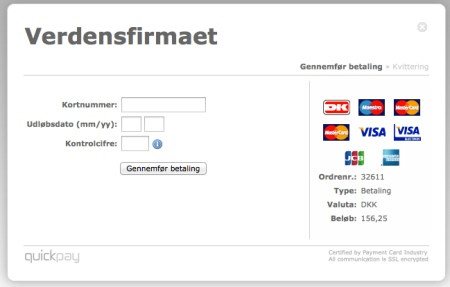 App screenshot: QuickPay