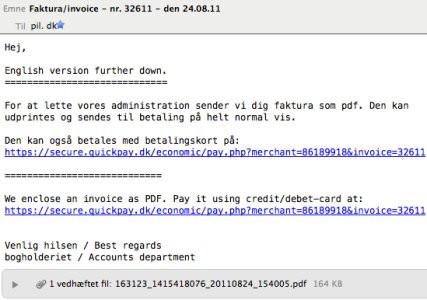 App screenshot: QuickPay