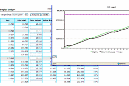Skærmbillede af Samesystem rapport