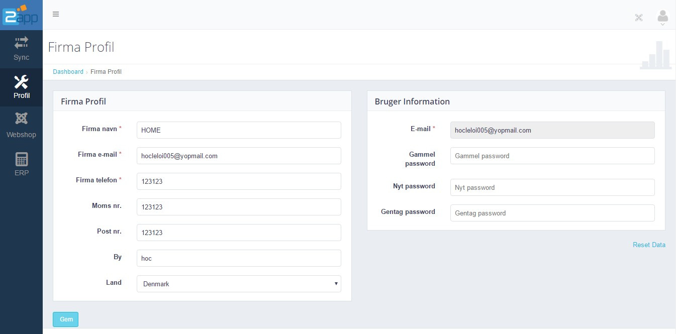 App screenshot: Shopify-integration