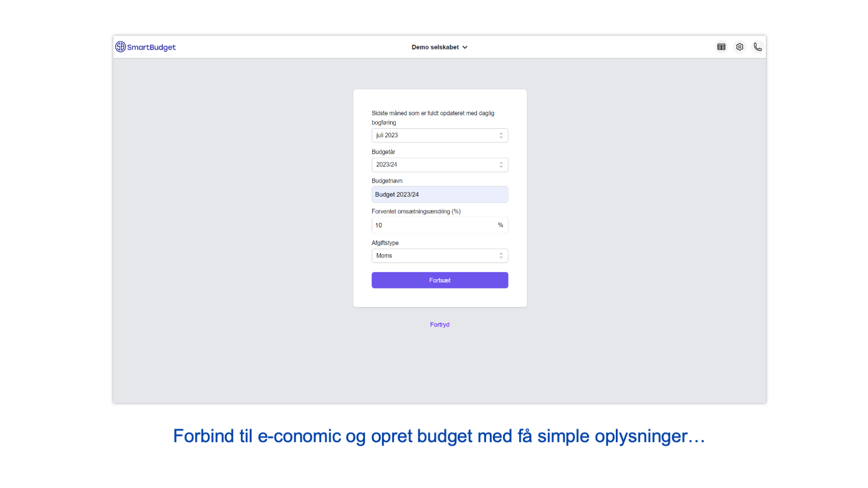 App screenshot: SmartBudget