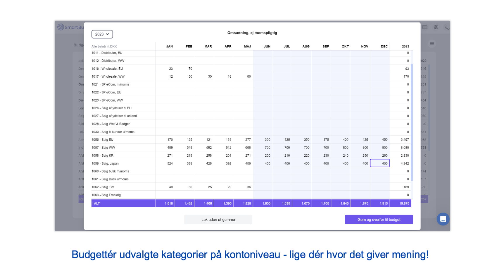 App screenshot: SmartBudget