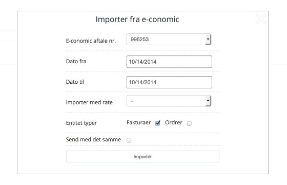 App screenshot: Webshipper