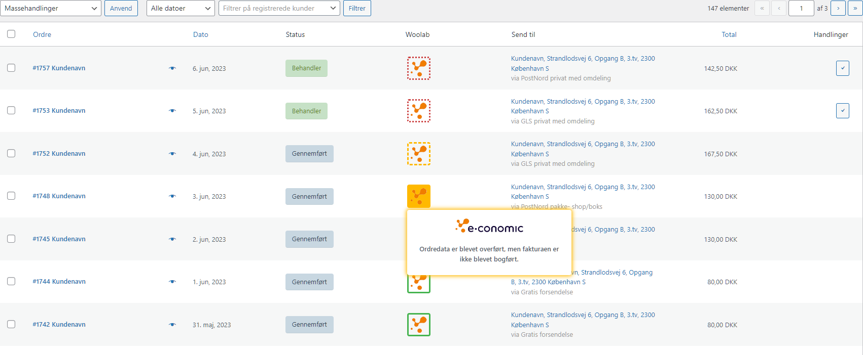 App screenshot: Woolab