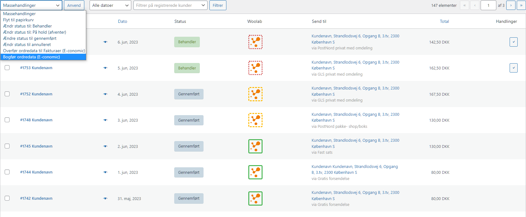 App screenshot: Woolab