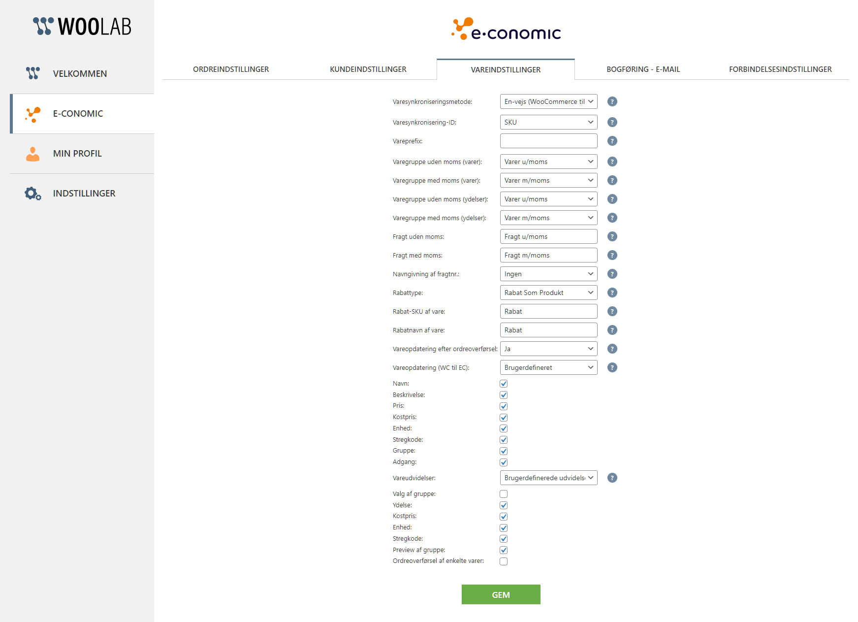 App screenshot: Woolab