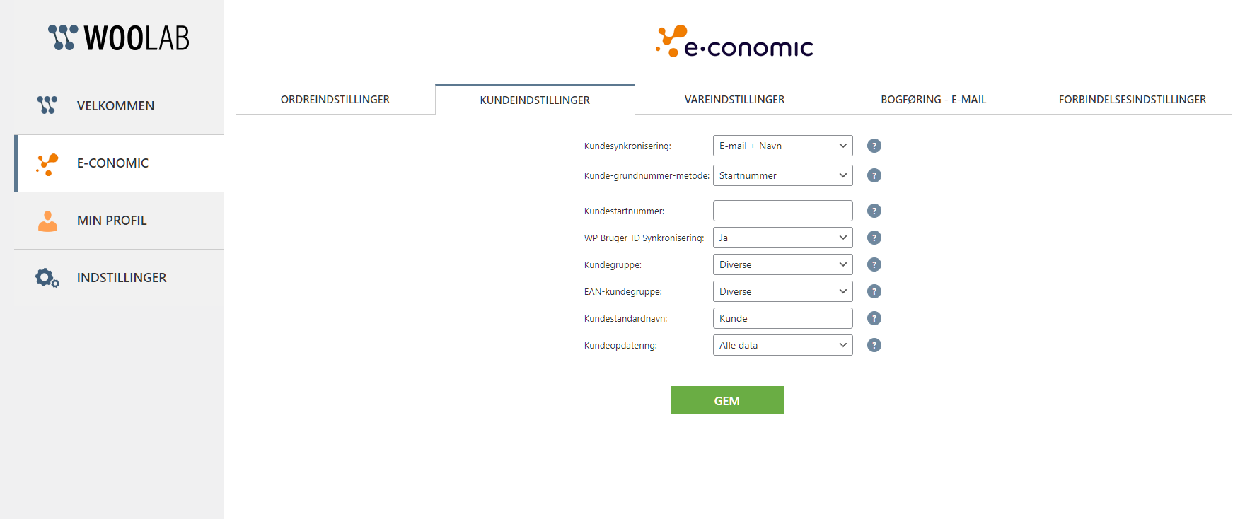 App screenshot: Woolab
