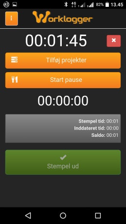 App screenshot: Worklogger