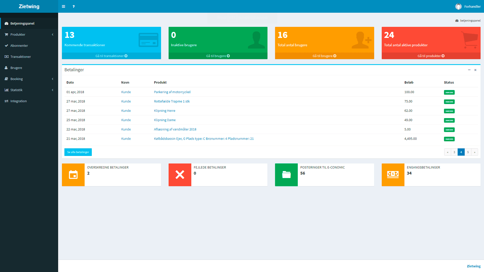 App screenshot: Zietwing.com